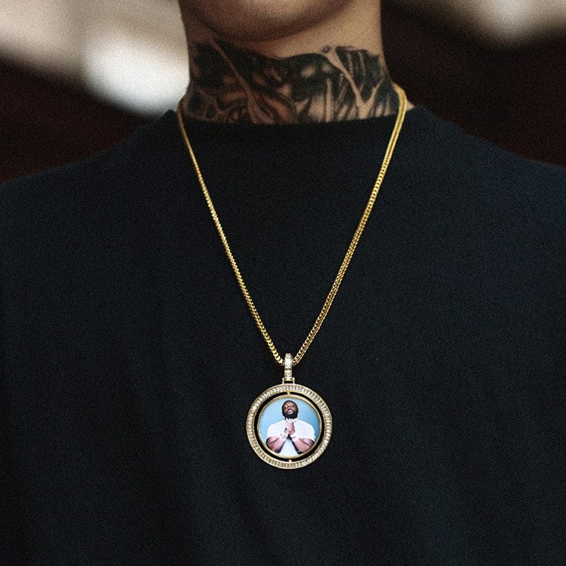 VVS Jewelry Custom Rotating Photo Medallion Pendant Chain - Image 6