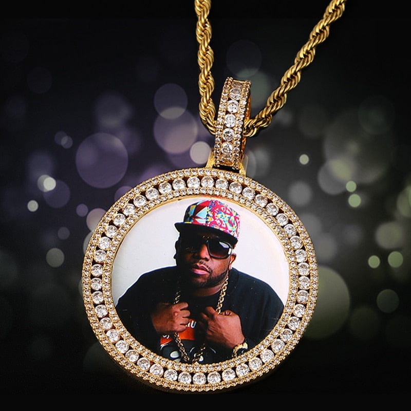 Custom Round Diamond Photo Pendant + FREE Name engraving - Image 12
