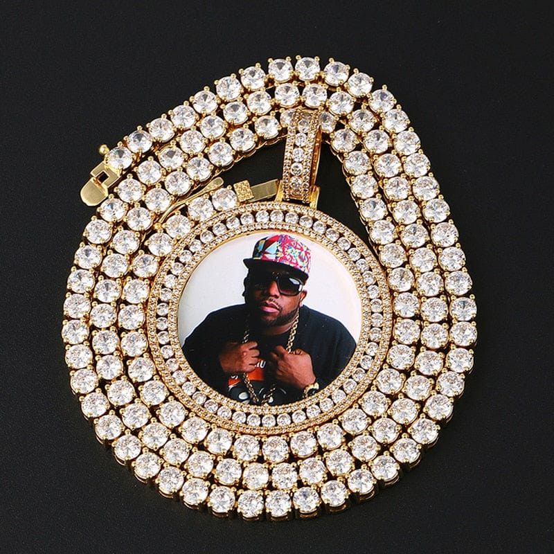 Custom Round Diamond Photo Pendant + FREE Name engraving - Image 9