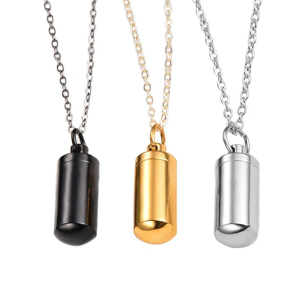 Cylinder Memorial Vessel Urn Pendant Necklace - Image 3