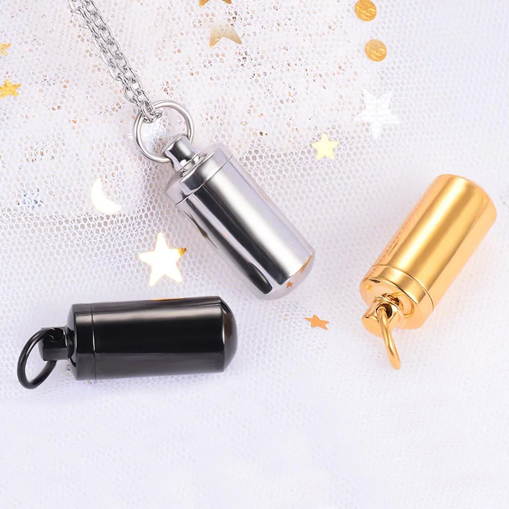 Cylinder Memorial Vessel Urn Pendant Necklace - Image 5
