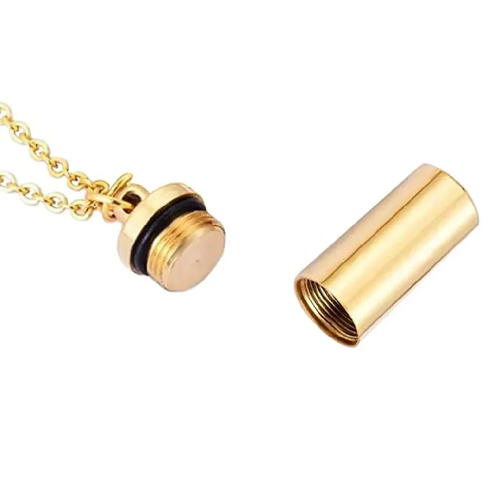 Cylinder Memorial Vessel Urn Pendant Necklace - Image 7