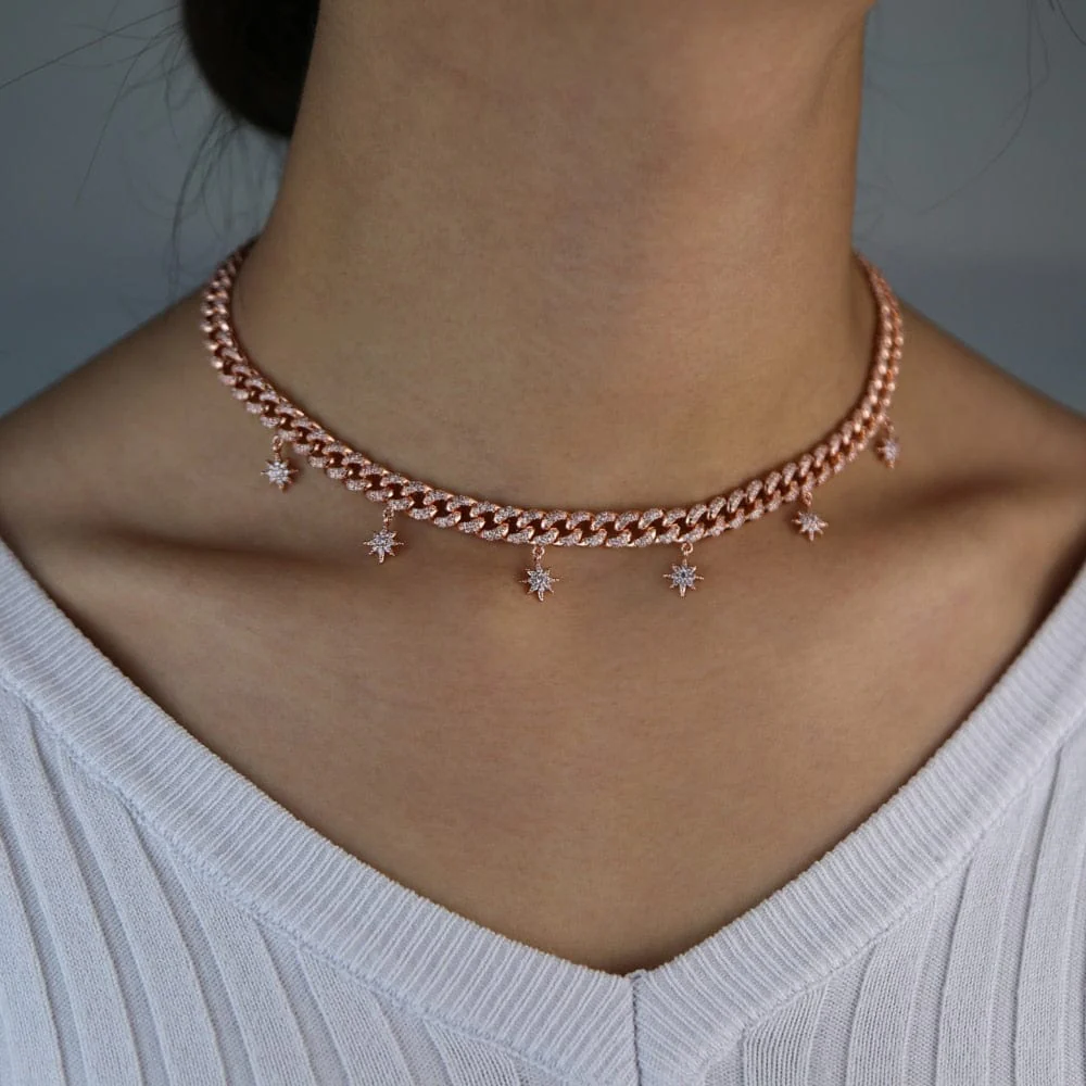Dainty NorthStar Miami Cuban Link Choker Necklace - Image 2