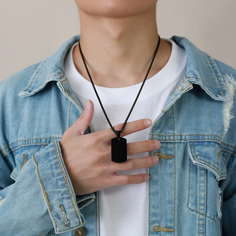 Dog Tag Container Urn Necklace