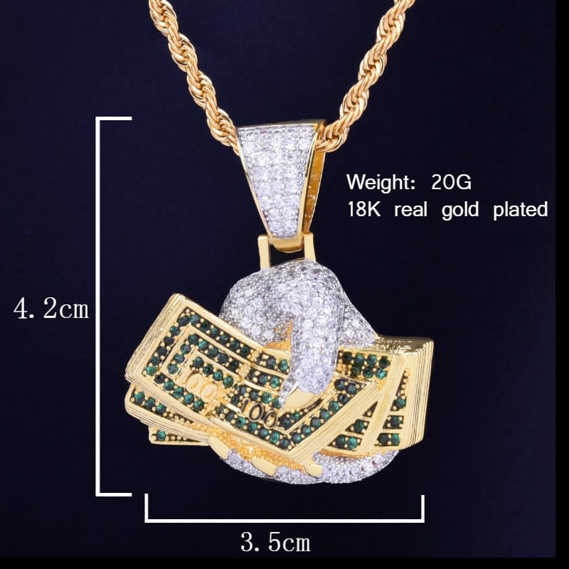 Dollar on hand Pendant Necklace - Image 3
