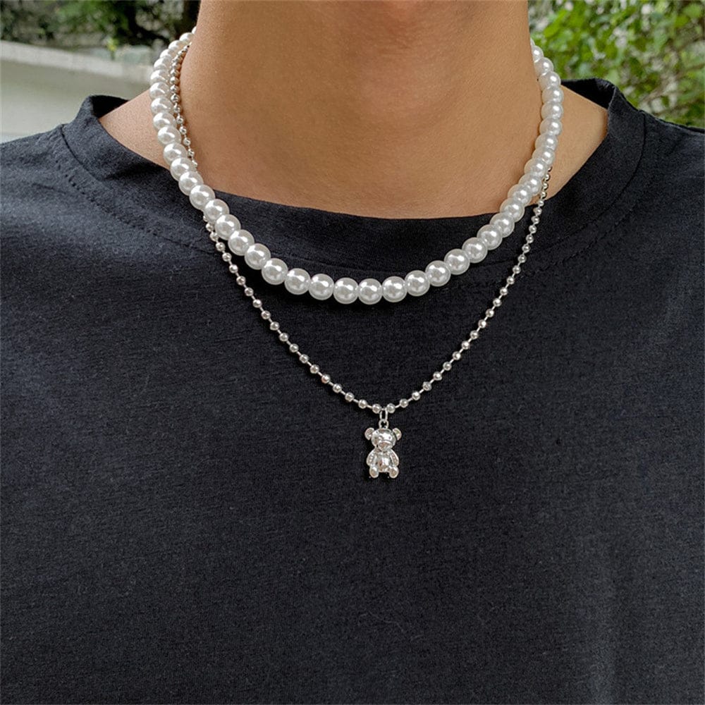 Double Layered Pearl Necklace - Image 15