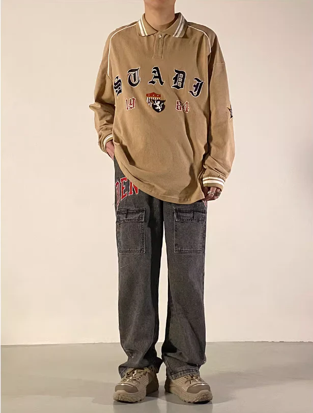 Embroidered Baggy Jeans - Image 3