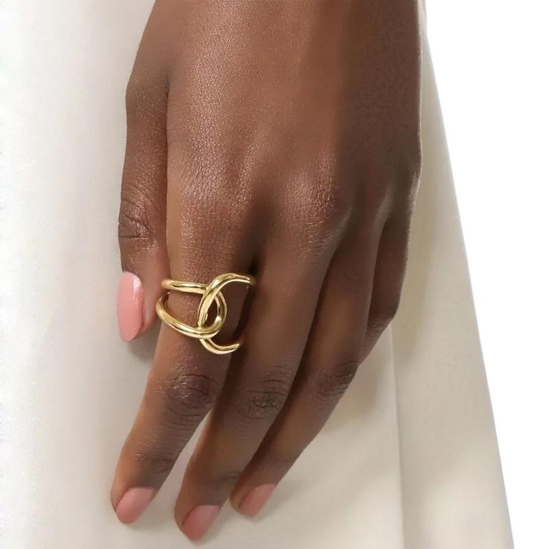 18k Gold Plated Stainless Steel Ring - Image 4