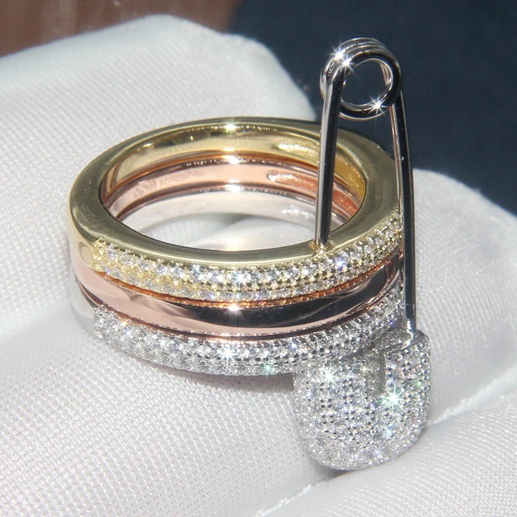 Safety Pin Stacked Ring - Image 4