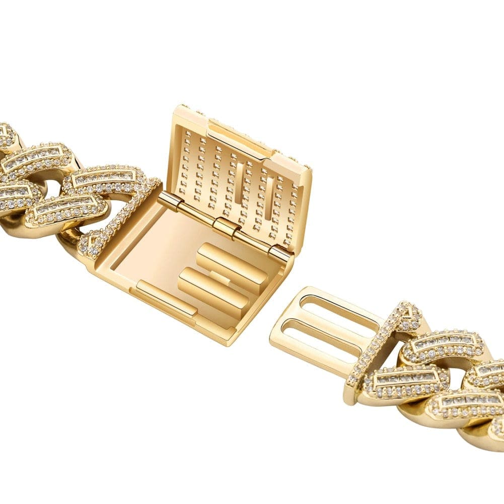 Exotic Tri Color Baguette Cuban Chain - Image 3