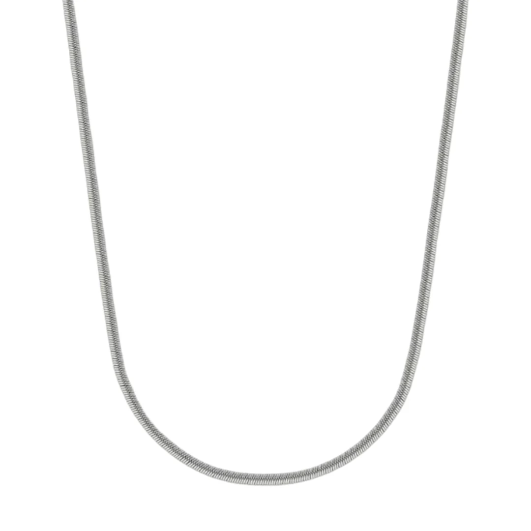 Flat Snake Chain (Silver) - 2mm