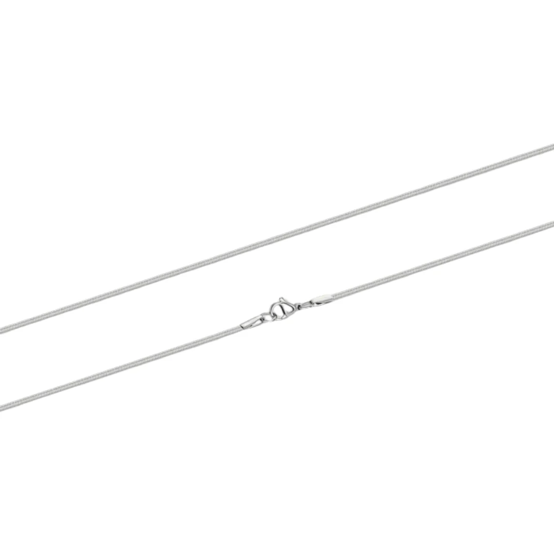 Flat Snake Chain (Silver) - 2mm - Image 3