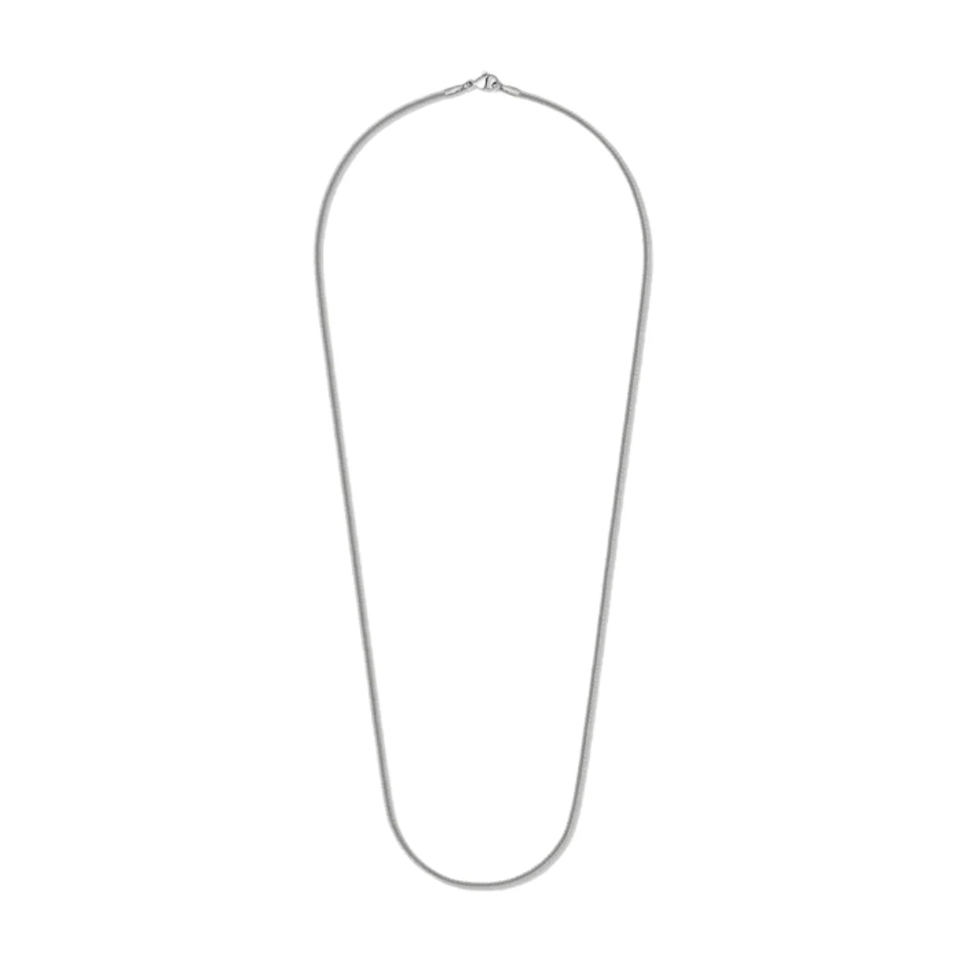 Flat Snake Chain (Silver) - 2mm - Image 4