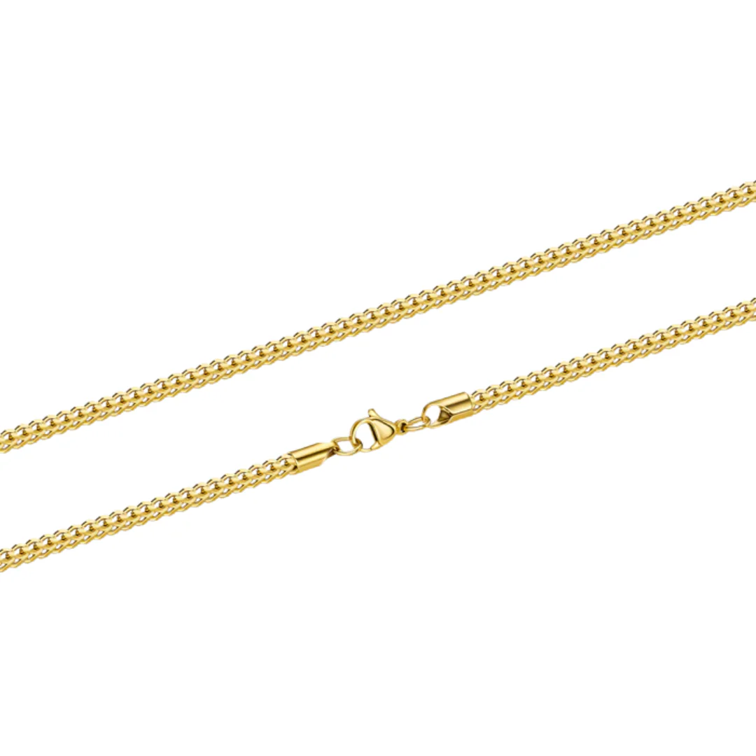 3mm Gold Cuban Link Chain - Image 3