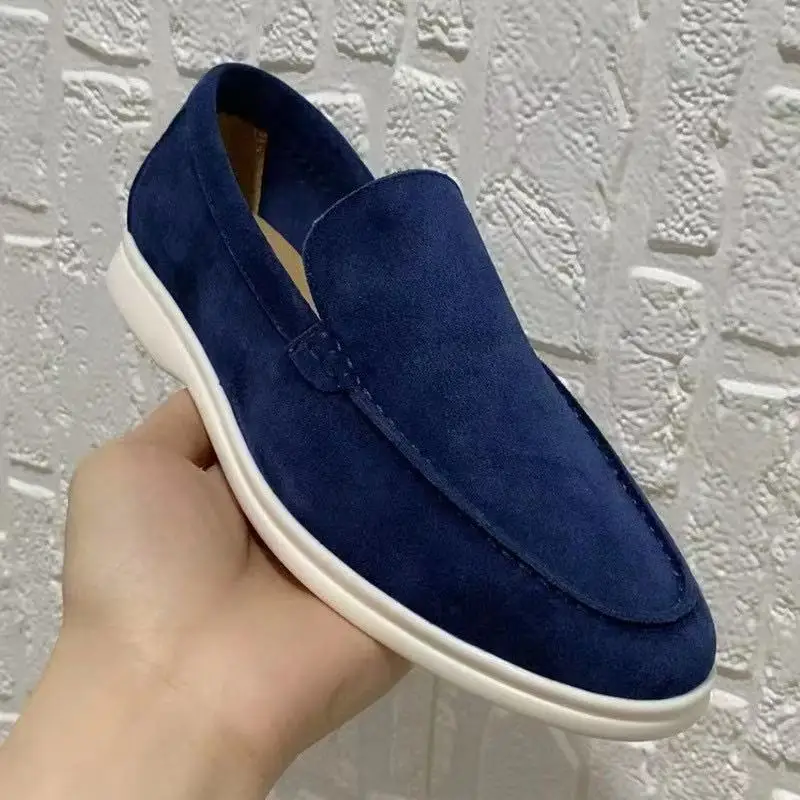 FROSTÉ Suede Blue Slip-on Loafers - Image 3