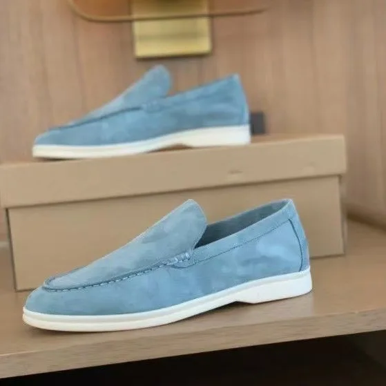 FROSTÉ Suede Blue Slip-on Loafers - Image 5