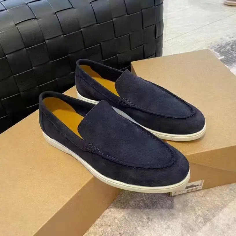 FROSTÉ Suede Blue Slip-on Loafers - Image 6