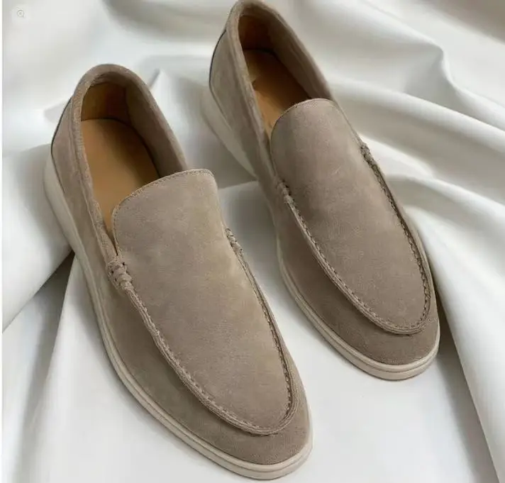 FROSTÉ Suede Slip-on Gray Loafers - Image 2