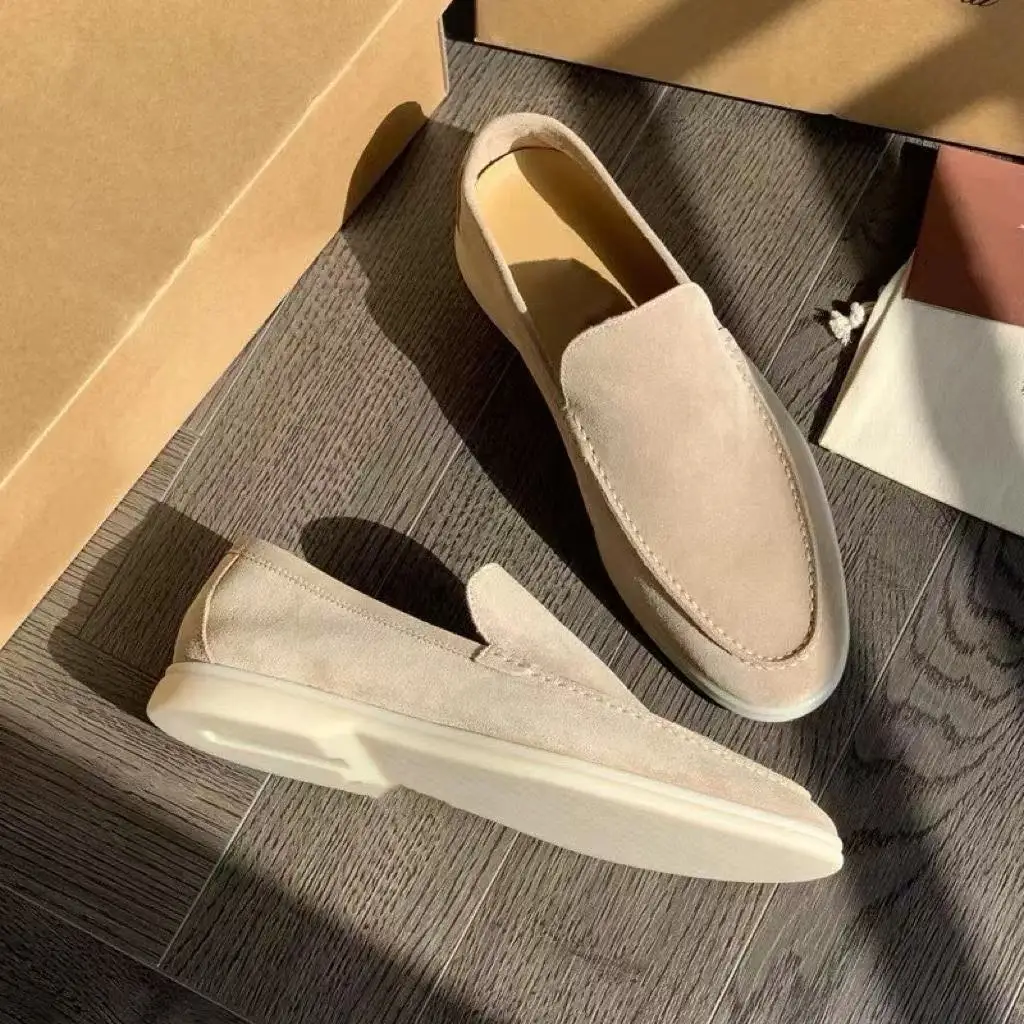 FROSTÉ Suede Slip-on Gray Loafers - Image 3