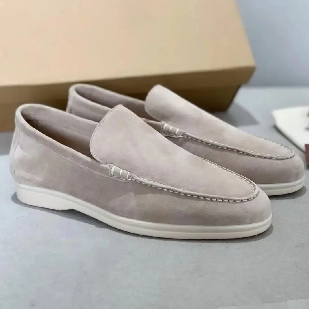 FROSTÉ Suede Slip-on Gray Loafers - Image 4