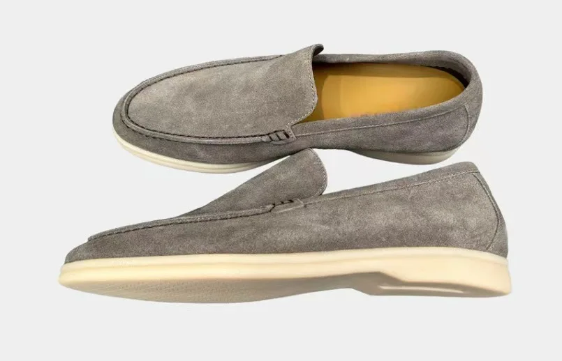 FROSTÉ Suede Slip-on Gray Loafers - Image 5