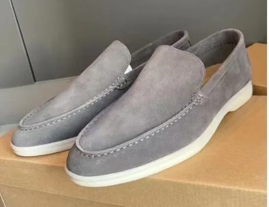 FROSTÉ Suede Slip-on Gray Loafers - Image 6