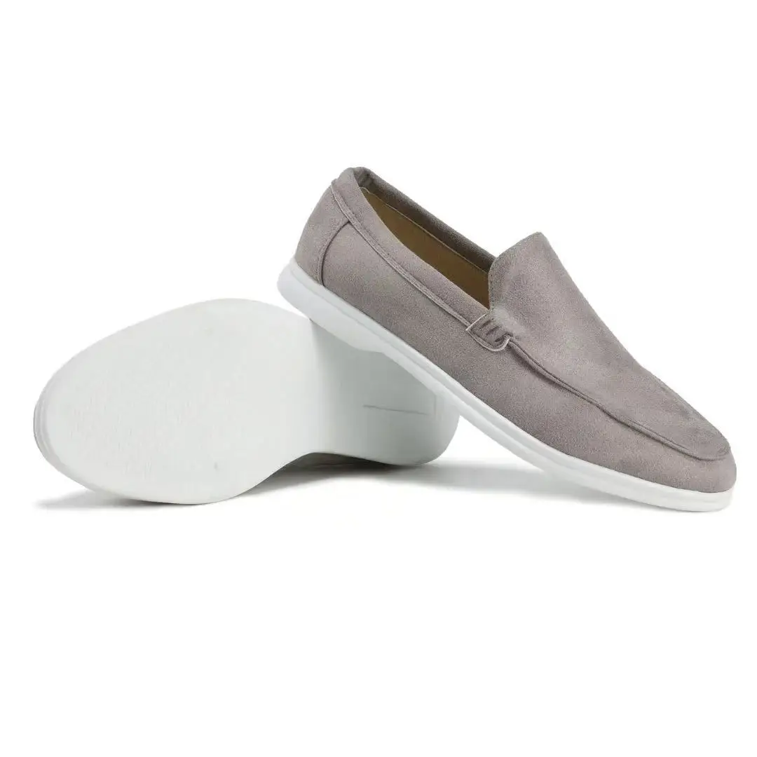 FROSTÉ Suede Slip-on Gray Loafers - Image 7