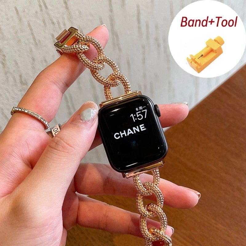 Frosty Chain 38mm 40mm Apple Watch Band and Case - Image 13