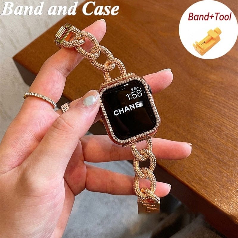 Frosty Chain 38mm 40mm Apple Watch Band and Case - Image 15