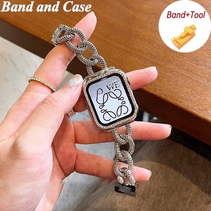 Frosty Chain 38mm 40mm Apple Watch Band and Case - Image 16