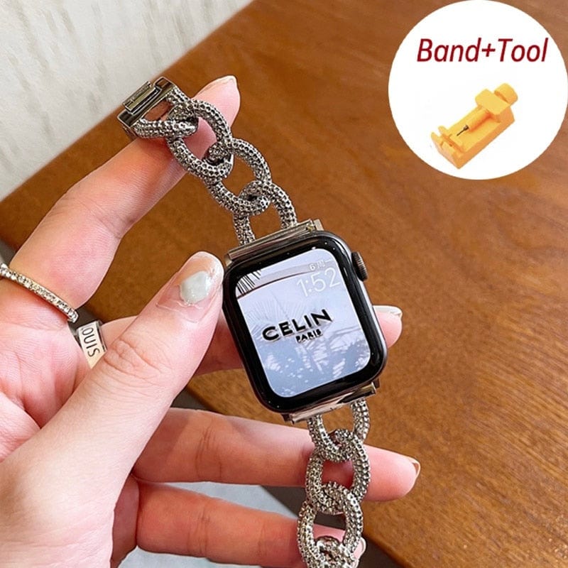 Frosty Chain 38mm 40mm Apple Watch Band and Case - Image 17