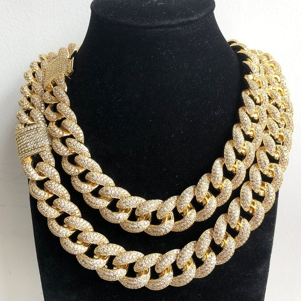 Frosty Extra Iced Gold Cuban Chain - Image 2