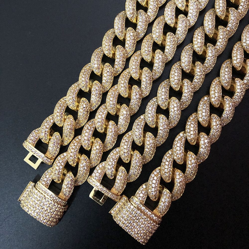 Frosty Extra Iced Gold Cuban Chain - Image 3