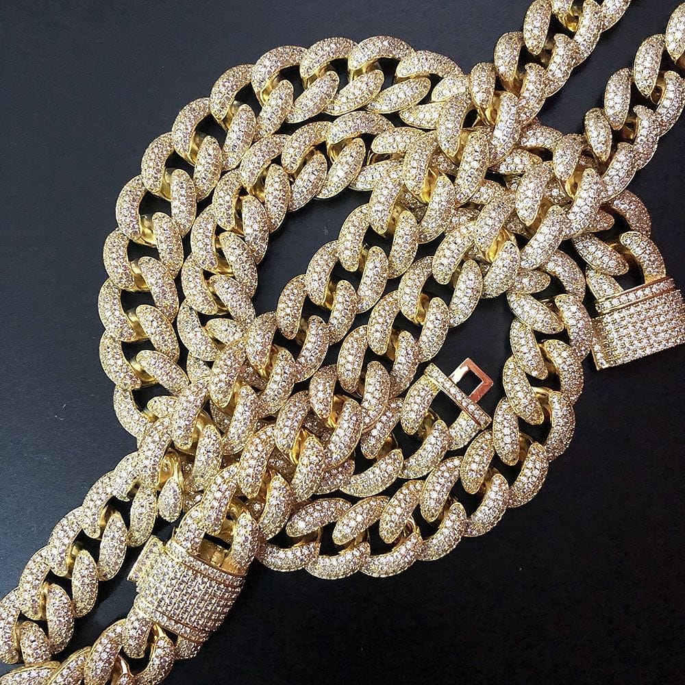 Frosty Extra Iced Gold Cuban Chain - Image 4