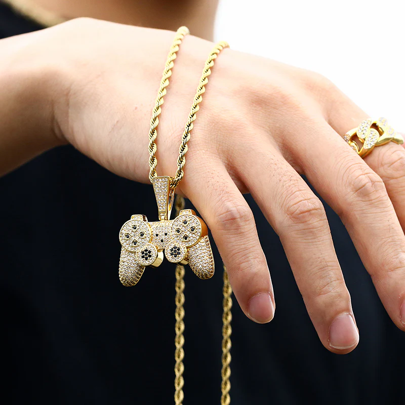 Blinged Out PS Controller Pendant Necklace - Image 2