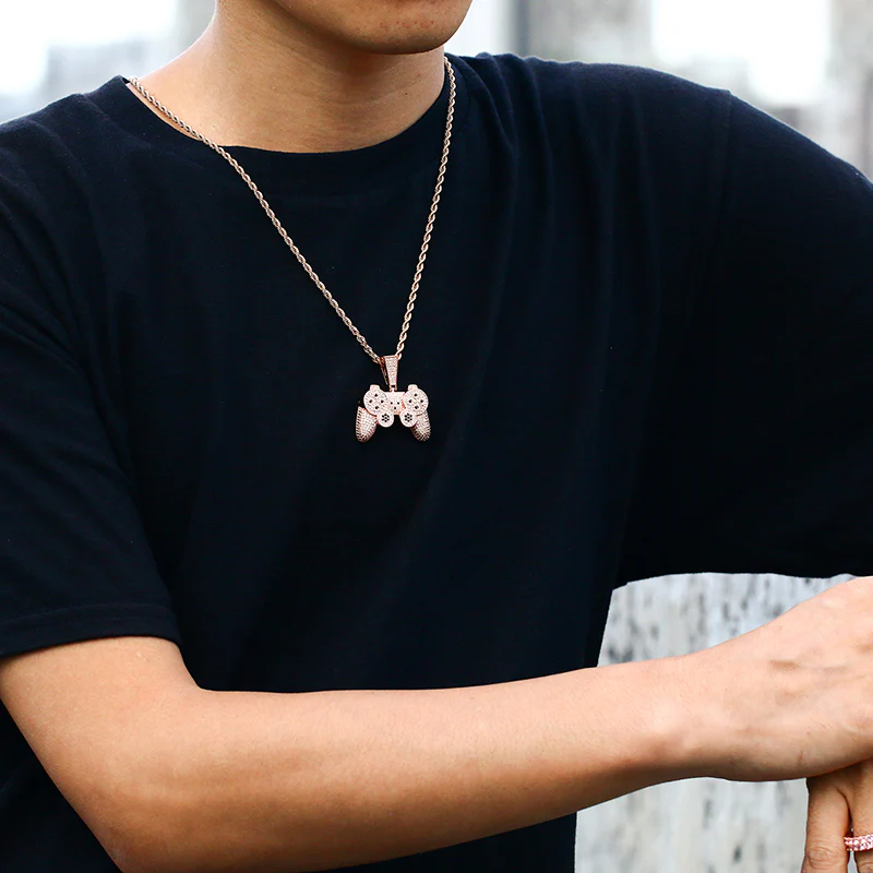 Blinged Out PS Controller Pendant Necklace - Image 4