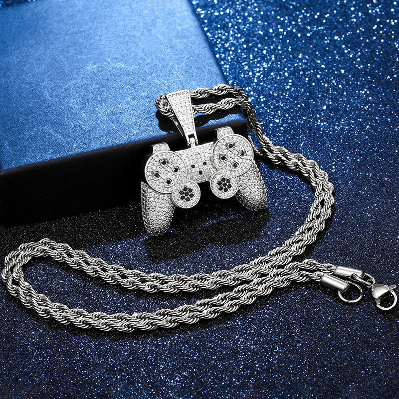 Blinged Out PS Controller Pendant Necklace - Image 7