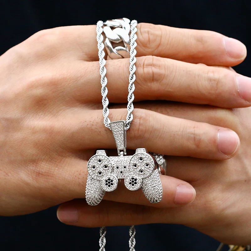 Blinged Out PS Controller Pendant Necklace - Image 8
