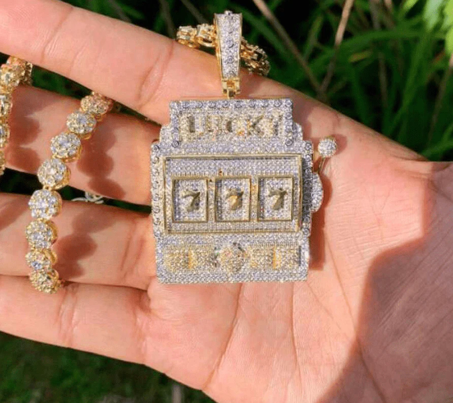 Full Iced 777 Pendant Chain - Image 4