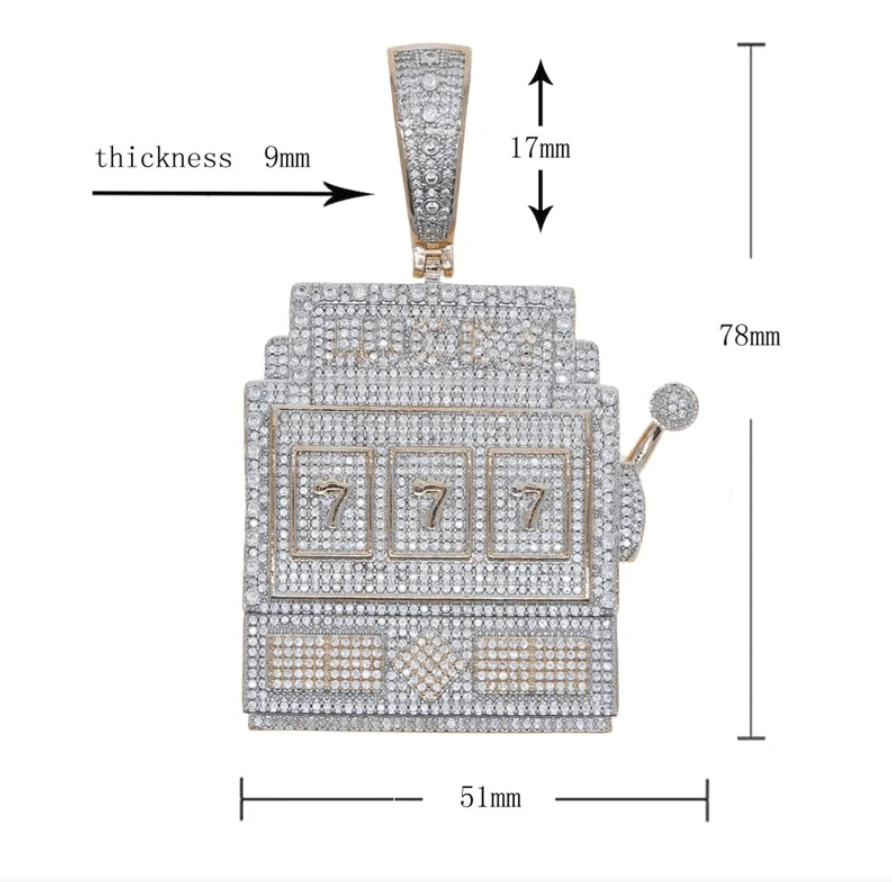 Full Iced 777 Pendant Chain - Image 5