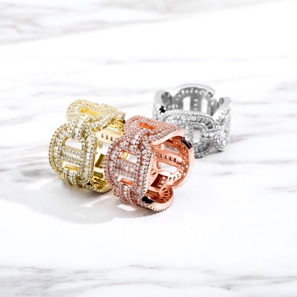 Fully Blinged Out Miami Cuban Ring - Image 11