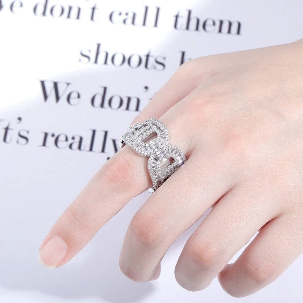 Fully Blinged Out Miami Cuban Ring - Image 13