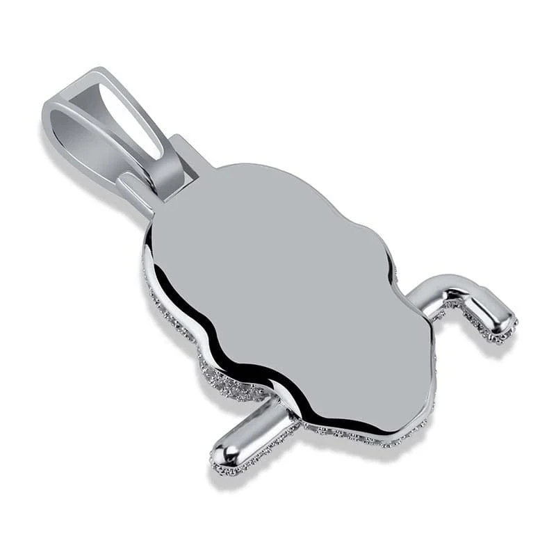 Fully Iced 999 Skull Pendant Chain - Image 5
