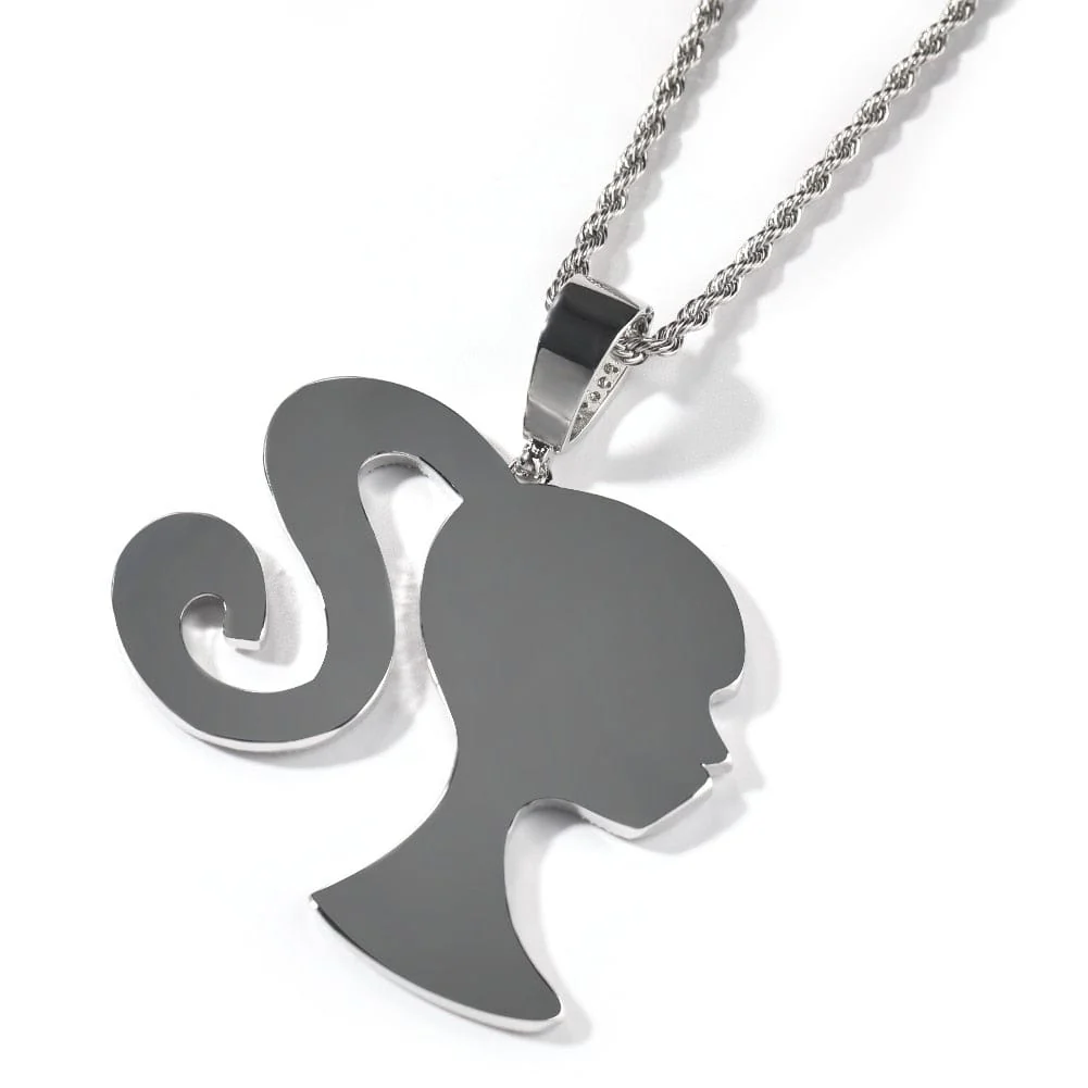 Fully Iced Barbie Pendant Necklace - Image 5