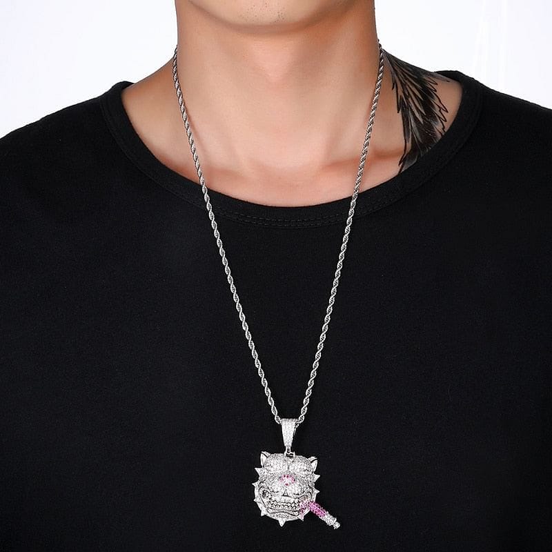 Fully Iced Bully Cuban Chain and Watch + FREE Cuban Bracelet - Image 2