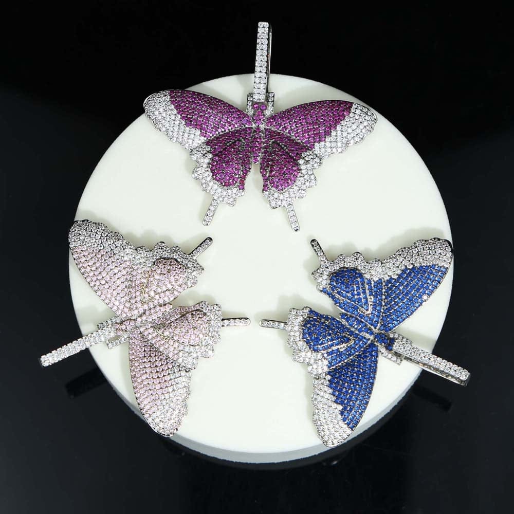 Fully Iced Butterfly Pendant Tennis Chain - Image 16