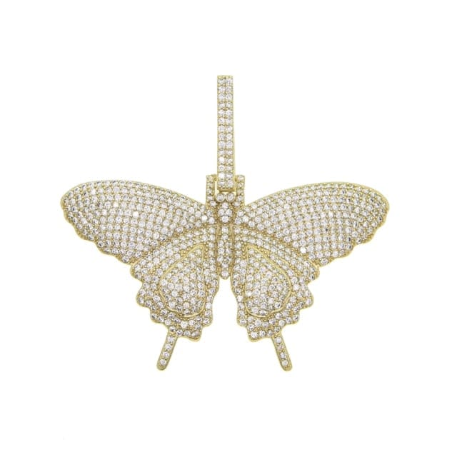 Fully Iced Butterfly Pendant Tennis Chain - Image 2