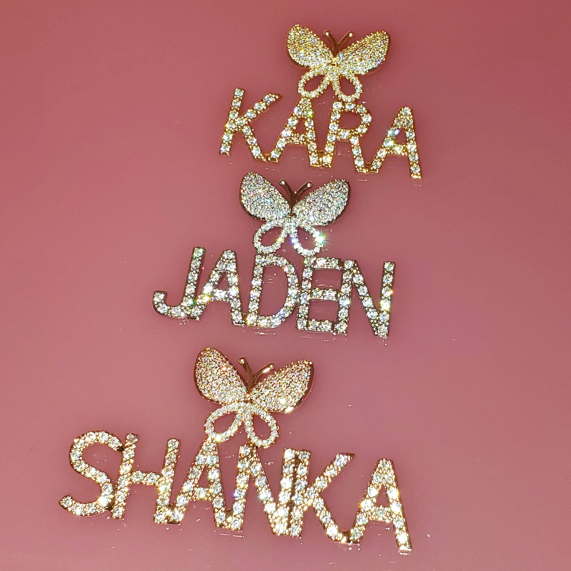 Fully Iced Custom Butterfly Name Chain - Image 8