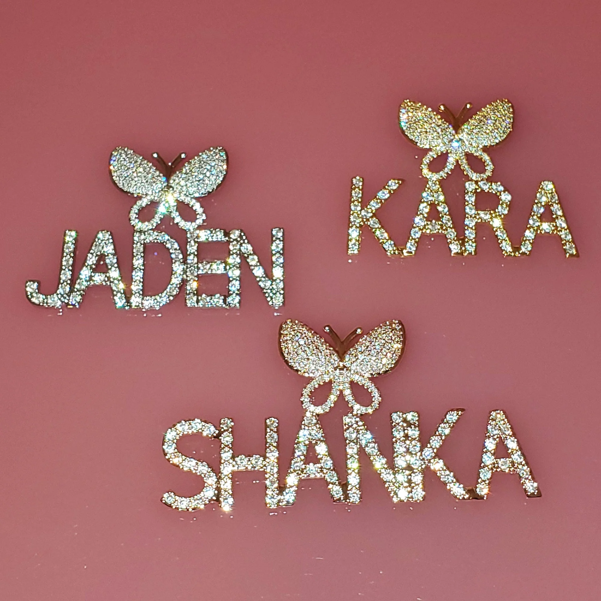 Fully Iced Custom Butterfly Name Chain - Image 9