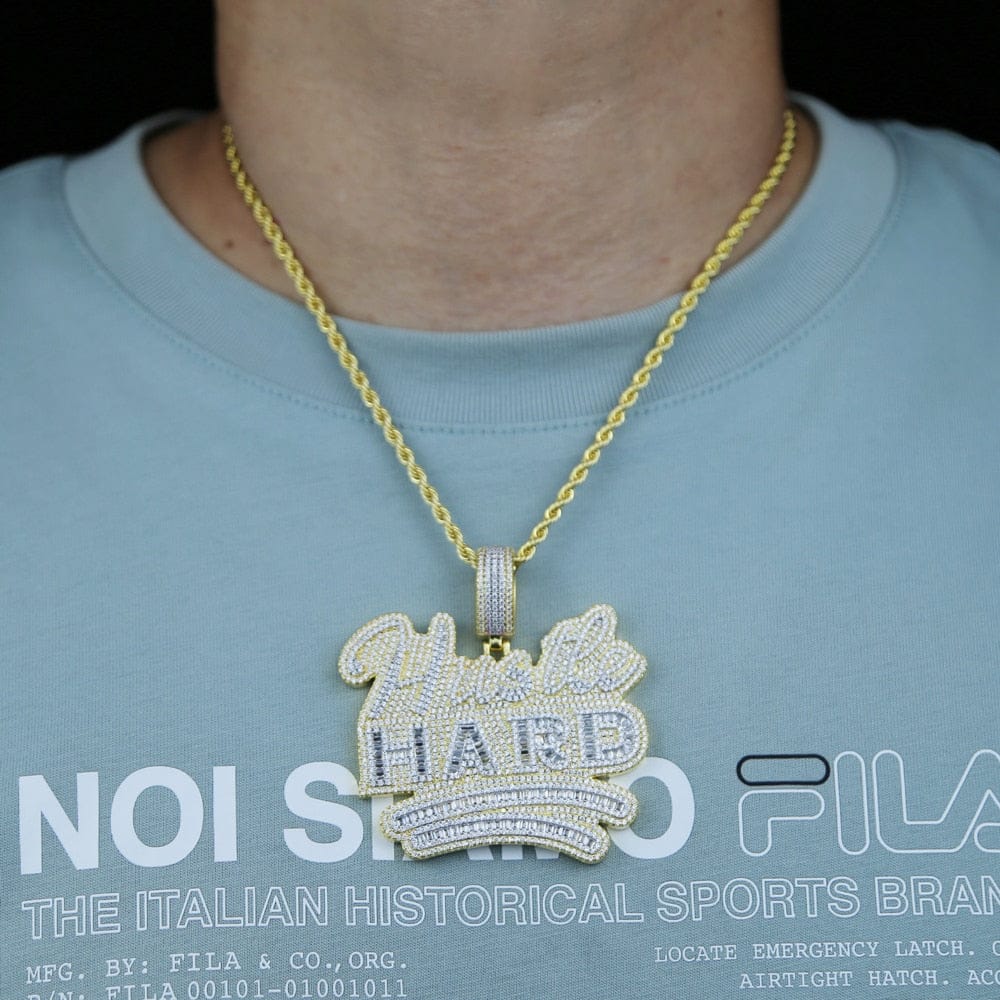 Fully Iced Da "Hustle Hard" Pendant Chain - Image 11